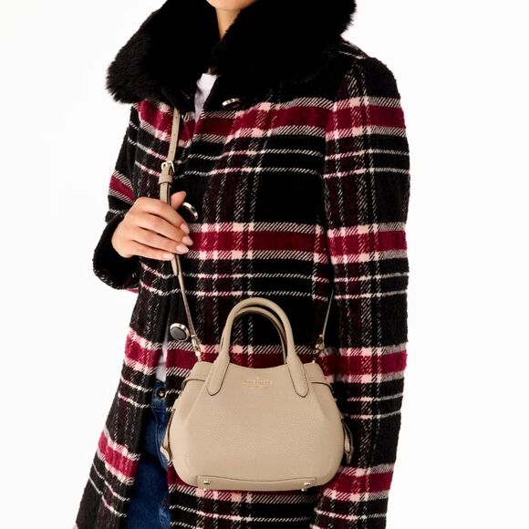 New Kate Spade Dumpling Mini Satchel Pebble Leather Light Sand - Picture 4 of 5